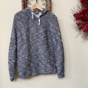 Black and white Fabletics Hooded Pullover